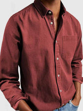 Load image into Gallery viewer, Men's Basics Vintage Washed 100% Cotton Pocket Long Sleeve Shirt