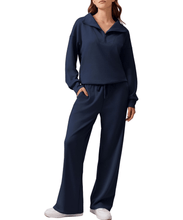 Load image into Gallery viewer, Oversized Sweatshirt Wide Leg Pants Two Piece Set