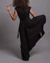 Load image into Gallery viewer, Loose Satin Linen Dress Jumpsuit