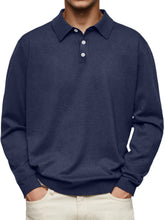 Load image into Gallery viewer, Men's Casual and Comfortable Solid Color Lapel Long Sleeve POLO Shirt