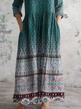 Load image into Gallery viewer, Women's Retro Ethnic Printed Casual Cotton Dress