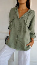 Load image into Gallery viewer, Casual Cotton and Linen Hoodie