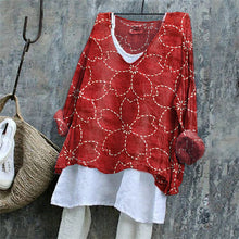 Load image into Gallery viewer, Women's Japanese Cherry Blossom Embroidered Linen Blend Shirt