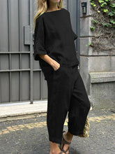 Load image into Gallery viewer, Women&#39;s Casual Cotton And Linen Suit