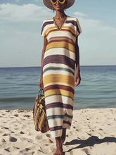 Load image into Gallery viewer, Women'S Casual Striped Print Dress