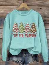 Load image into Gallery viewer, Women&#39;s Christmas Tree Printed Crew Neck Sweatshirt