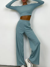 Load image into Gallery viewer, Fashion Casual Solid Color Slacks &amp; Slim Knit Two-Piece Set