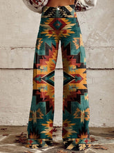 Load image into Gallery viewer, Women&#39;s Aztecs Print Casual Wide Leg Pants