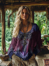Load image into Gallery viewer, Women's Vintage Viking Tree Of Life Art Cotton And Linen Shirt