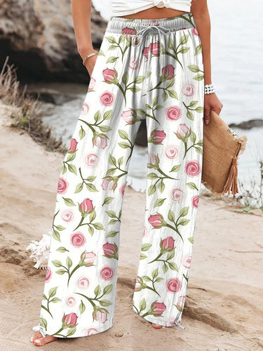 Women's Retro Printed Casual Pants