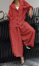 Load image into Gallery viewer, Women's Comfortable Striped Top And Pants Two-Piece Set