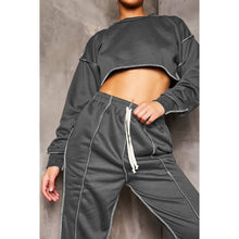 Load image into Gallery viewer, Casual Crop Top And Pants Sports Suit