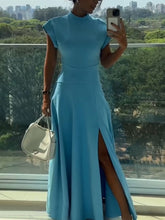 Load image into Gallery viewer, Chic slim fit dress with flying sleeves