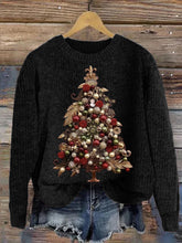 Load image into Gallery viewer, Elegant Christmas Tree Jewel Art Cozy Knit Sweater