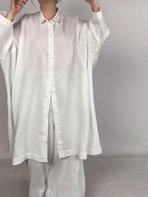 Load image into Gallery viewer, Women Casual Plain Shirt and Pants Two-pieces Set