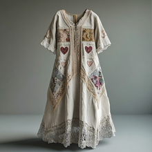 Load image into Gallery viewer, Embroidered Vintage Casual Dress cb67