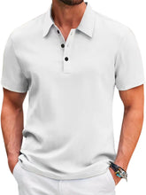 Load image into Gallery viewer, Men's Summer Mesh Ice Silk Solid Color Short Sleeve Polo Shirt