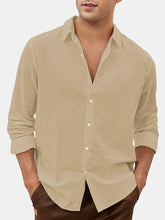 Load image into Gallery viewer, Men's Daily Simple Solid Color Comfortable Long Sleeve Shirt