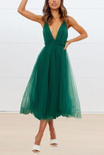 Load image into Gallery viewer, Feeling Romantic V Neck Tulle Midi Dress