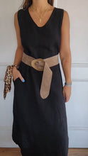 Load image into Gallery viewer, V-neck Belted Waist Dress
