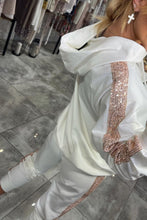 Load image into Gallery viewer, Women's Hooded Long Sequined Casual Suit