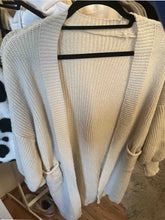 Load image into Gallery viewer, Women&#39;s Lazy Style Loose Open Pocket Mid-Length Cardigan Sweater