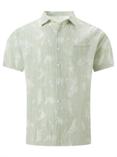 Load image into Gallery viewer, Men's Summer Cotton Tie Dye Lapel Short Sleeve Shirt
