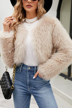 Load image into Gallery viewer, Stylish Long Sleeve Short Casual Faux Fur Jacket