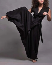 Load image into Gallery viewer, Loose Satin Linen Dress Jumpsuit