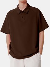 Load image into Gallery viewer, Men's Solid Color Comfortable Cotton Casual Daily Raglan Short-sleeved Polo Shirt