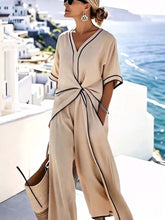 Load image into Gallery viewer, Women'S Loose Striped Feature Wide Leg Jumpsuit