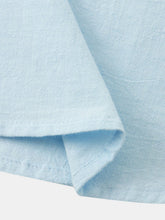 Load image into Gallery viewer, Men's Casual Solid Color Comfortable Cotton And Linen Stand Collar Short-sleeved Shirt