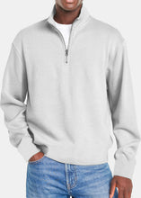 Load image into Gallery viewer, Men's Autumn Simple Vertical Strip Comfortable Zipper Long-sleeved Polo Shirt