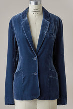 Load image into Gallery viewer, First Kiss Dreaming Velvet Pocketed Blazer