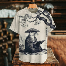 Load image into Gallery viewer, Men's Otter Scholar Reading Under A Tree Art Print T-shirt