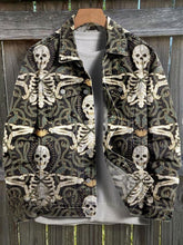 Load image into Gallery viewer, Vintage Skull Print Casual Denim Jacket
