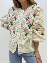 Load image into Gallery viewer, Women&#39;s Casual Crochet Embroidery Pearl Button Cardigan Sweater