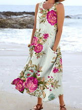Load image into Gallery viewer, Women's Floral Resort Tank Top with Pockets