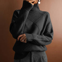 Load image into Gallery viewer, Loose Turtleneck Warm Sweater Solid Color Knitted Sweater