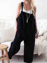 Load image into Gallery viewer, Ladies Cotton Linen Casual Loose Jumpsuit