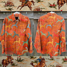 Load image into Gallery viewer, Vintage Wild West Horse Art Print Casual Denim Jacket