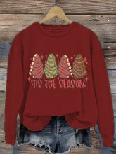 Load image into Gallery viewer, Women&#39;s Christmas Tree Printed Crew Neck Sweatshirt