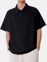 Load image into Gallery viewer, Men's Solid Color Comfortable Cotton Casual Daily Raglan Short-sleeved Polo Shirt