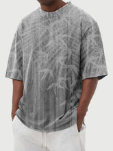 Load image into Gallery viewer, Men's Bamboo Leaf Print Short Sleeve T-Shirt
