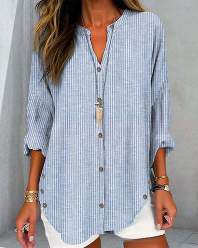 Women's Striped Casual Shirt Blouse