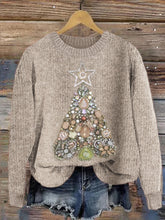 Load image into Gallery viewer, Christmas Tree Jewelry Art Cozy Knit Sweater