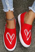 Load image into Gallery viewer, Red Love Heart Canvas Shoes