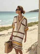 Load image into Gallery viewer, Women'S Contrast Striped Dress