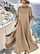 Load image into Gallery viewer, Women'S Loose Striped Knot Dress