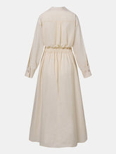 Load image into Gallery viewer, Women's Solid Pocket Button Lapel Long Sleeve Maxi Shirt Casual Dress